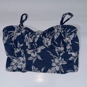 American Eagle Blue Floral Top - XS